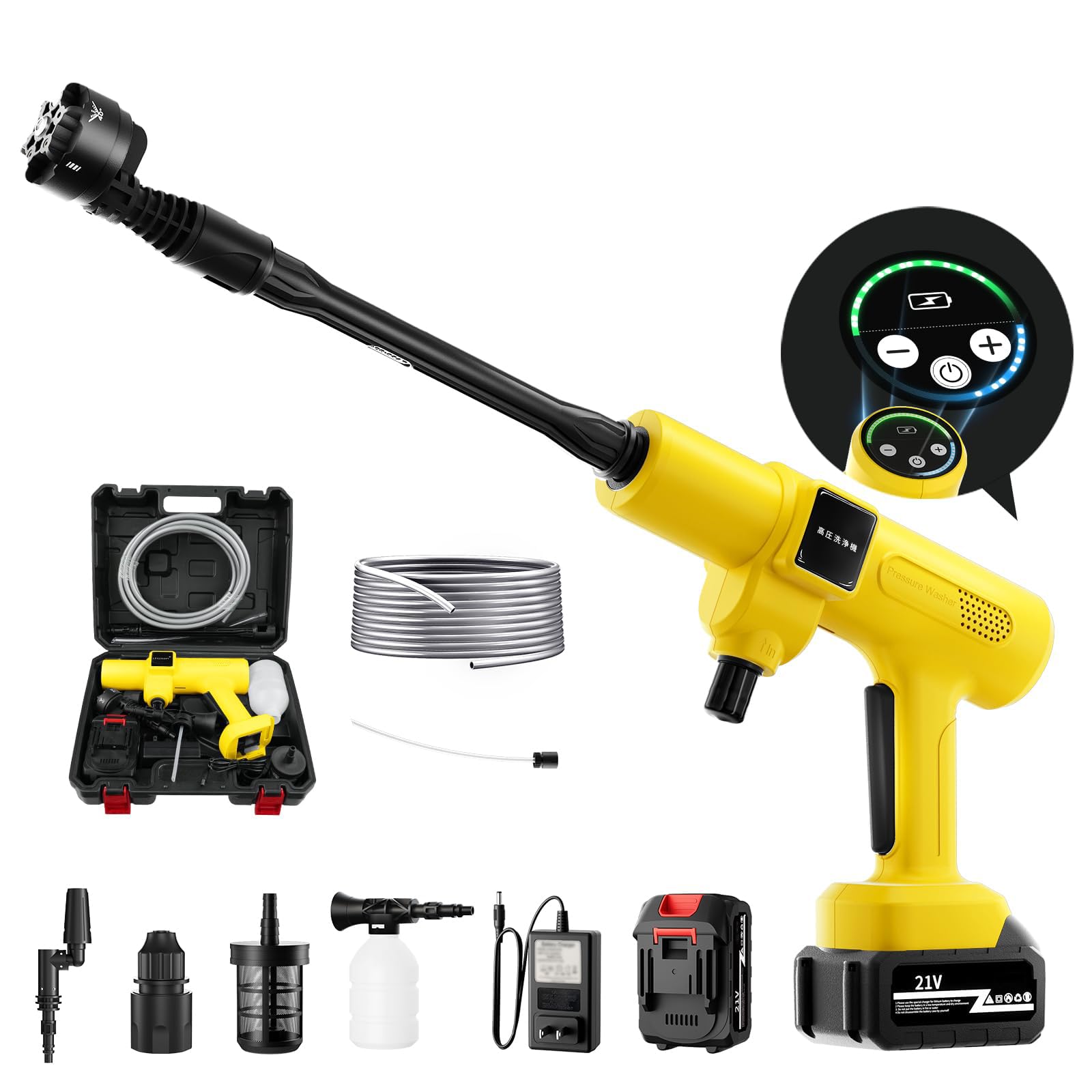 【高圧洗浄機 コードレス 20000mAh 強力噴射 6モード】 Amazon.co.jp: ONEKOU 高圧洗浄機 コードレス 充電式【ハイテク