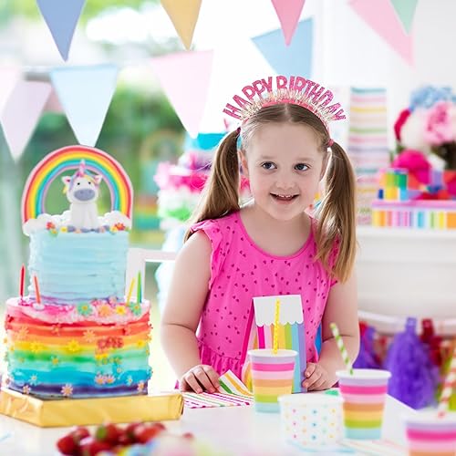 Miniatura 4 de COCIDE Diademas de cumpleaños para mujer, diadema de cumpleaños para niñas, tiaras de cumpleaños para niñas, coronas de feliz cumpleaños para