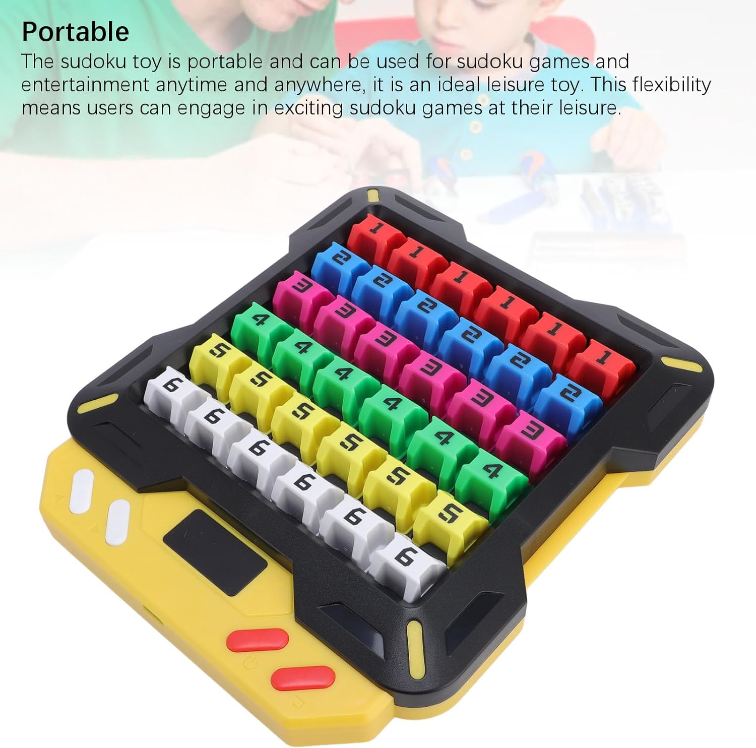 Naroote Sudoku Training Puzzle Toy, 6x6 Electronic Sudoku Game for Kids Adults, with 3500+ Challenges to Enhance Logical Thinking Skills, Brain Teaser for Travel Family Activities