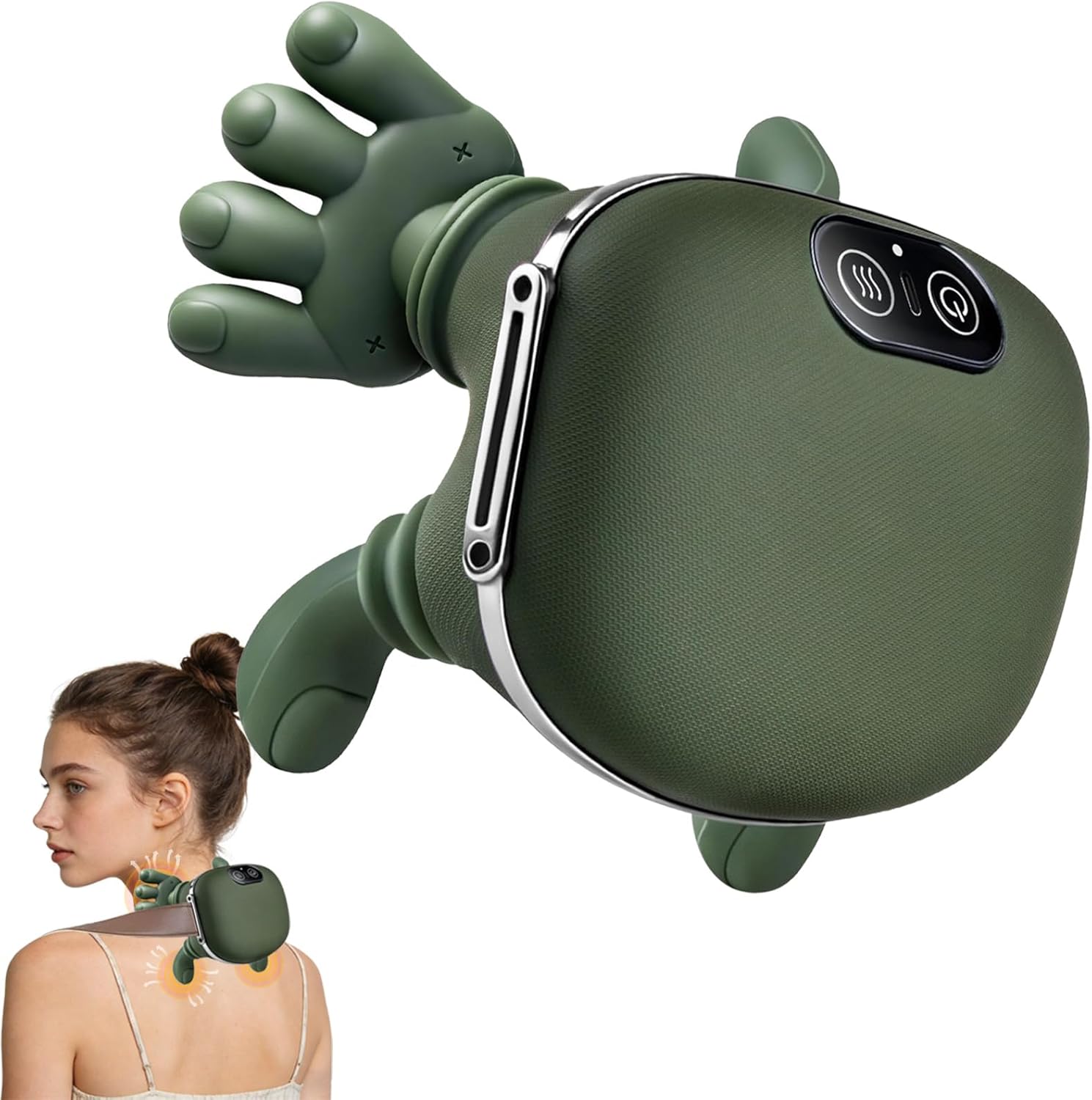 Neck Massager with Heat for Pain Relief Deep Tissue, Shiatsu-Style Shoulder Back Massager, Cordless Hands-Free Electric Massager 2026, Gifts for Women Men