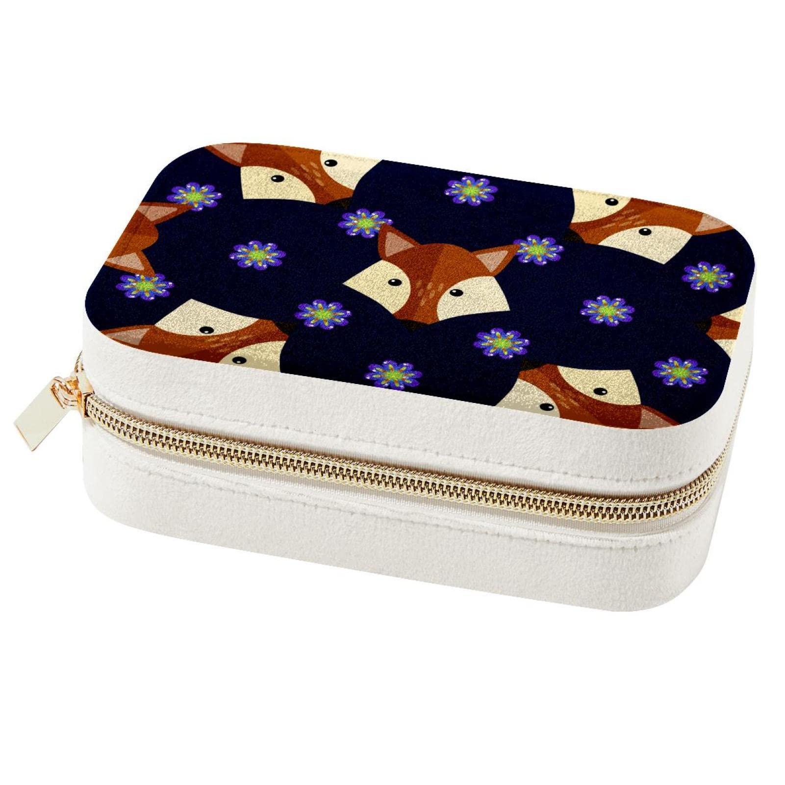 Boîte à bijoux de voyage motif renard pour organiser vos vacances