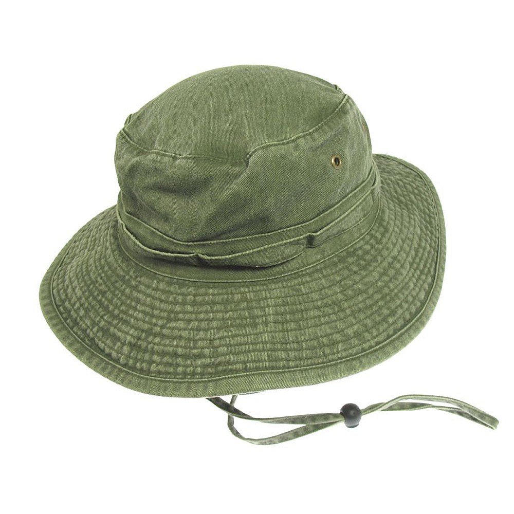 Village Hats Packable Cotton Boonie Hat - Olive Large