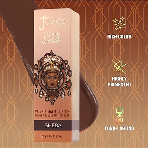 Miniatura 3 de Juvia's Place Nubian Earth - Lápiz labial mate Sheeba, lápiz labial hidratante, lápiz labial de larga duración, maquillaje de labios ricamente
