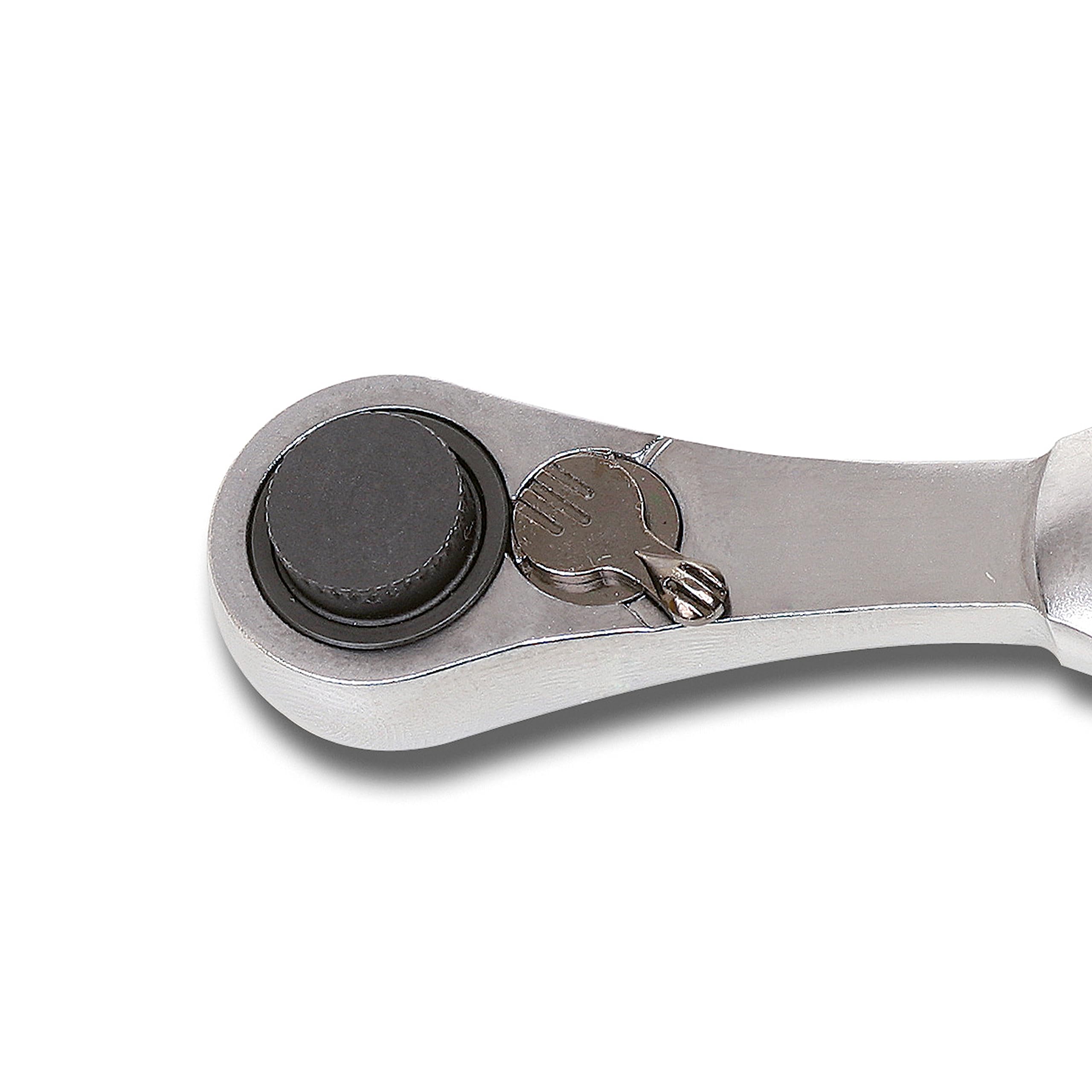 BETA - Cricchetto Reversibile Portainserti 1/4" 100 mm, Chiave a Cricchetto Professionale per Inserti con Impugnatura Compatta per Officina Meccanica e Manutenzione, 860/55