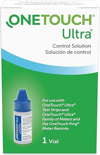 OneTouch Solución ultra control para medidores de glucosa en sangre, tiras reactivas, 0.126 onzas líquidas