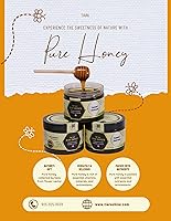 Vista 6 de TIARA Miel de Hadrami Yemení – 100% cruda, pura y natural, certificado CFIA, sin pasteurizar, empaquetada en Canadá, calidad premium, 14 onzas