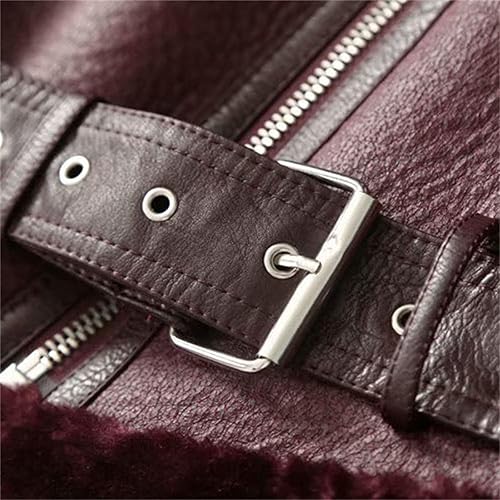 Miniatura 43 de JOFOW Chaquetas de gamuza para mujer, con solapa, cuello de vellón, con cinturón, forro de franela, abrigos, holgados, a la moda, talla extra grande