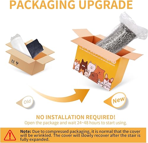 Miniatura 7 de Topmart Escalones de espuma de alta densidad para mascotas, 2 niveles, 11.8 pulgadas de alto, escaleras antideslizantes para perros, rampa para