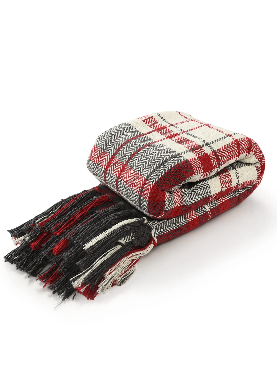 SASHAA WORLD Christmas Throw Blanket - Red & Black -2 SASHAA WORLD Christmas Throw Blanket - Red & Black -2