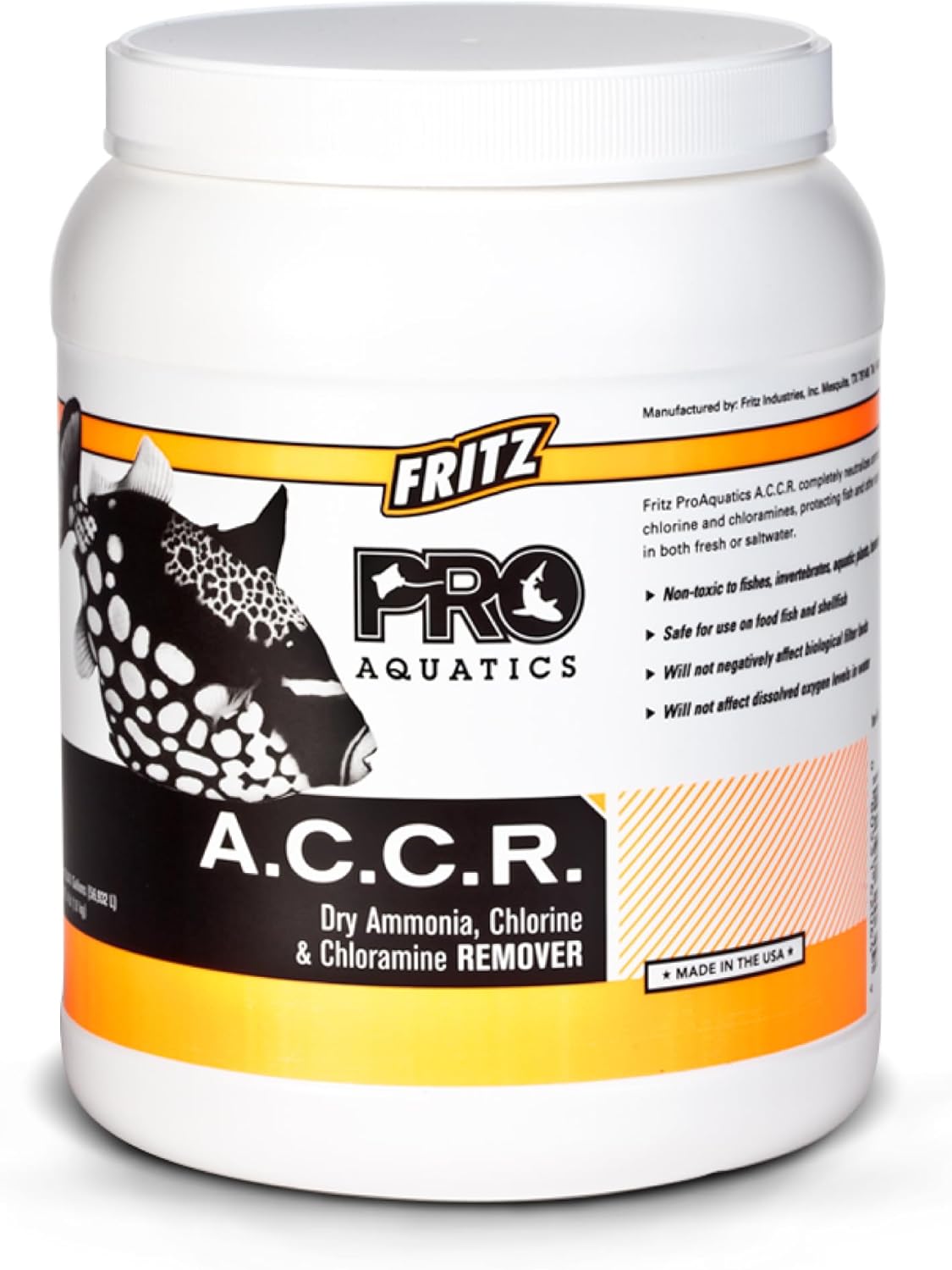 Fritz PRO - A.C.C.R. Concentrated Dry Ammonia, Chlorine and Chloramine Remover - 4lb