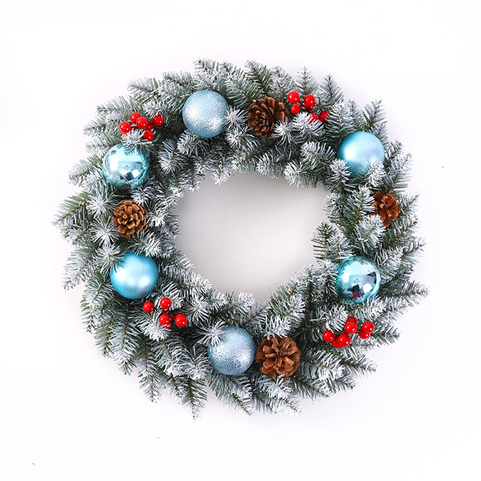 girlanda, 2 szt. Sztuczne girlandy na drzwi wejściowe i ozdoby choinkowe(Blu,40cm)