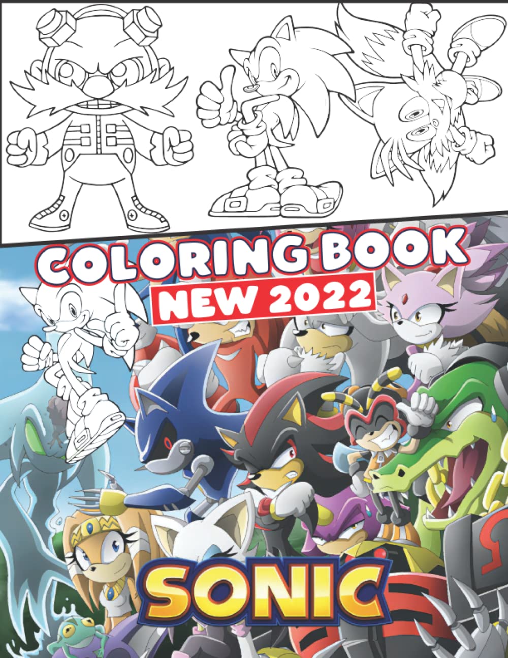 Buy Sóníc Cóloring Book: Jumbo Book With 100+ Beautiful Coloring Pages ...