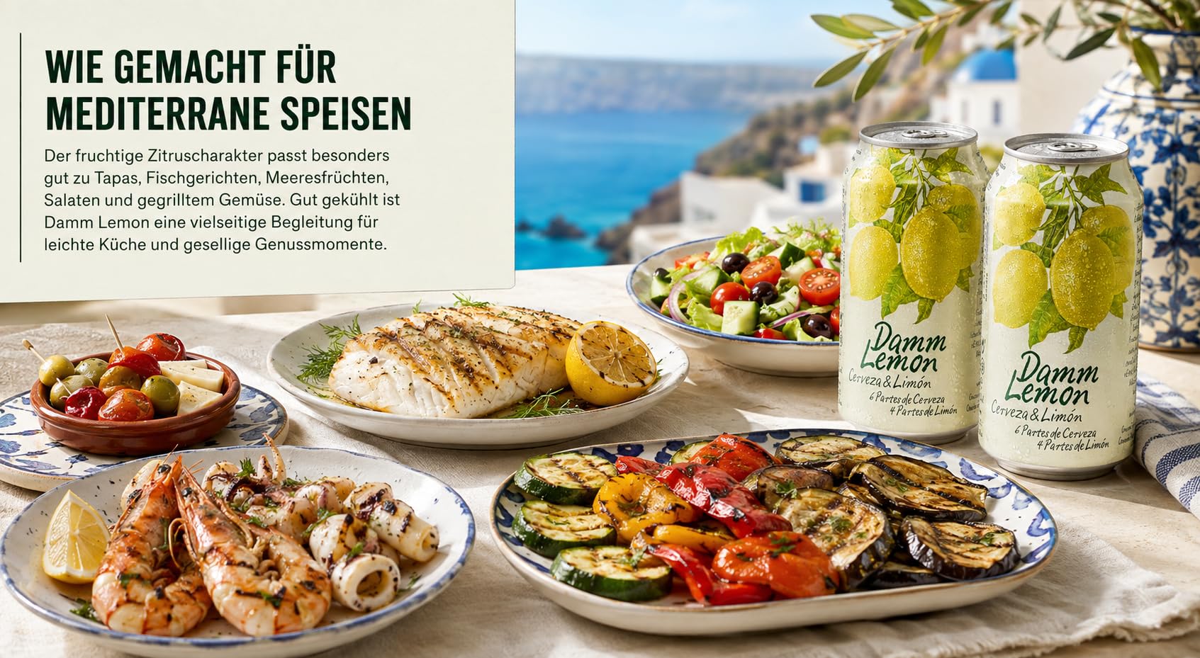 Damm Lemon Radler 24 x 0,33 l – Zitrone & Limette aus Spanien – 3,2%