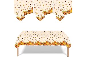Thanksgiving Plastic Tablecloth 3-Pack: A Disposable Autumnal Delight