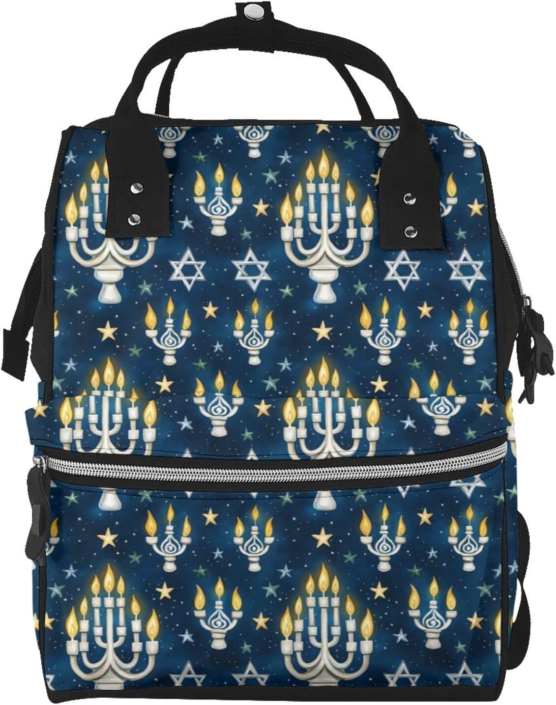 Retro Candle Print Diaper Bag Backpack, Toddler Baby Girl Boy Diaper Bag for Mom Dad, Mommy Bags Travel Baby Bags for Women Men