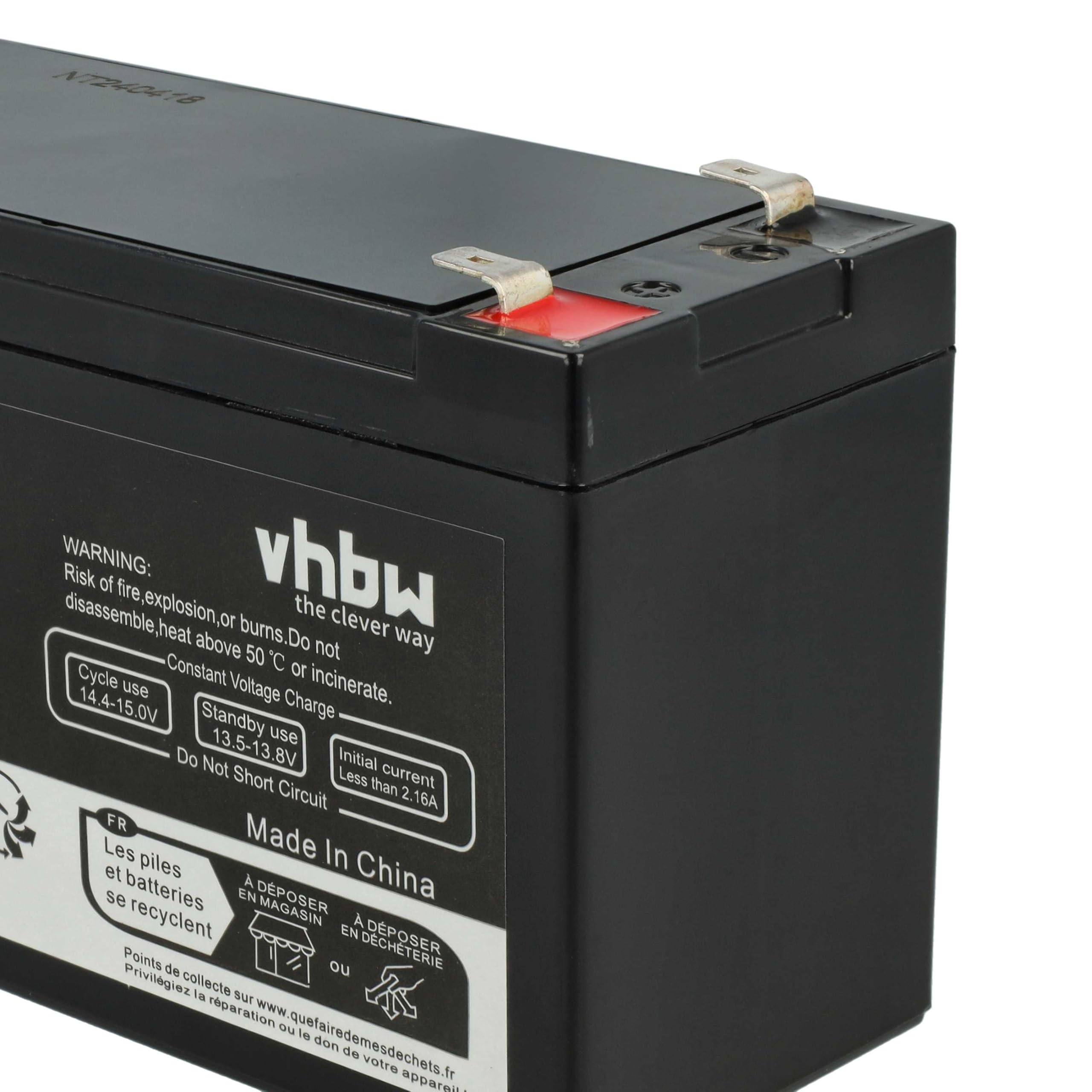 vhbw 2X Akku Ersatz für APC RBC48 für USV (7200 mAh, 12 V, AGM)