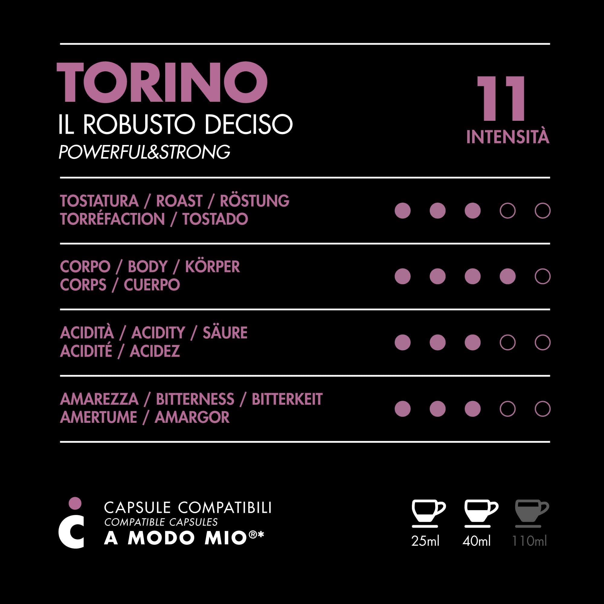 A Modo Mio Il Caffè Italiano mieszanka Torino kapsułki intensywność 11