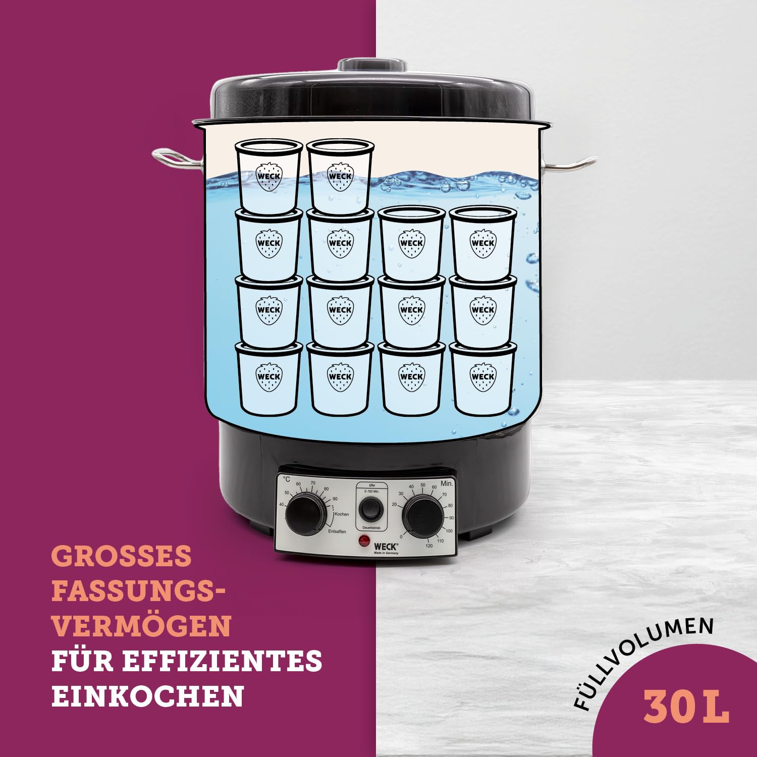 Weck Einkochautomat mit Uhr E521055