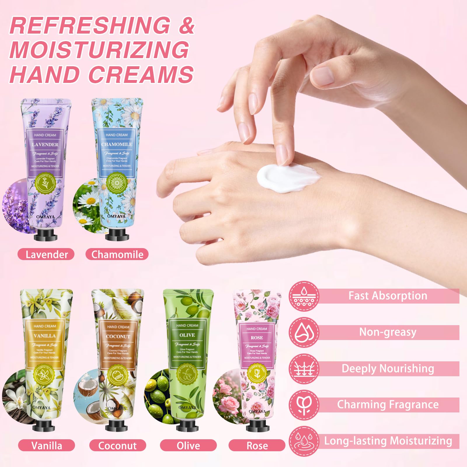 Profumo di alta qualità per donne, 6x35 ml mini profumo da donna + 6 crema per le mani set, Eau de Parfum da donna, con dolce profumo di fiori e frutta, regalo per compleanno, San Valentino