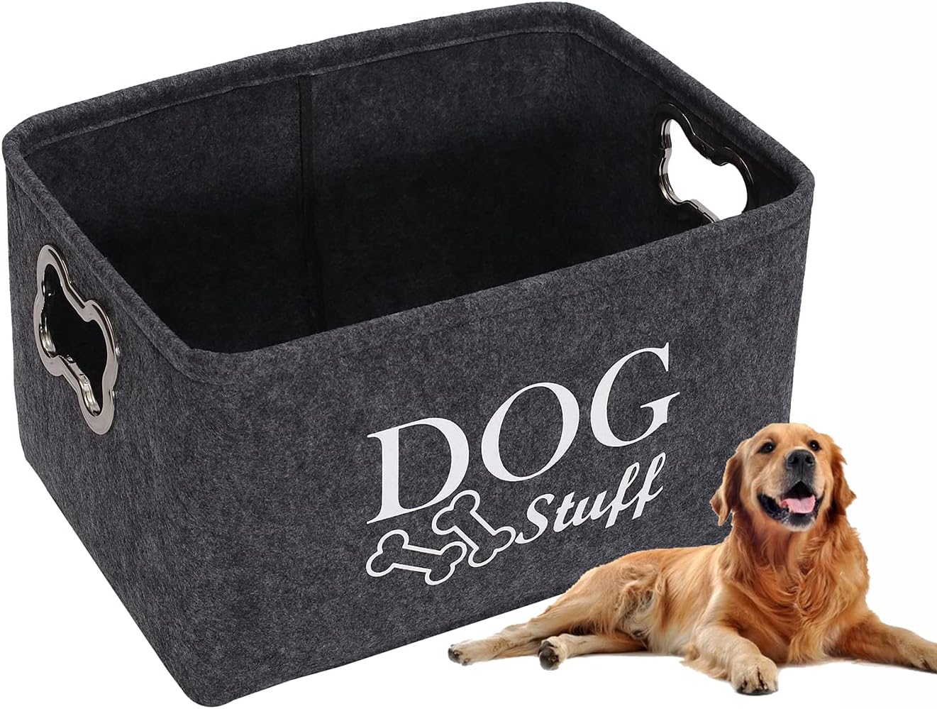 Amazon.com: Winifred & Lily Pet Toy Box, Storage Bin with Handles, Pet ...