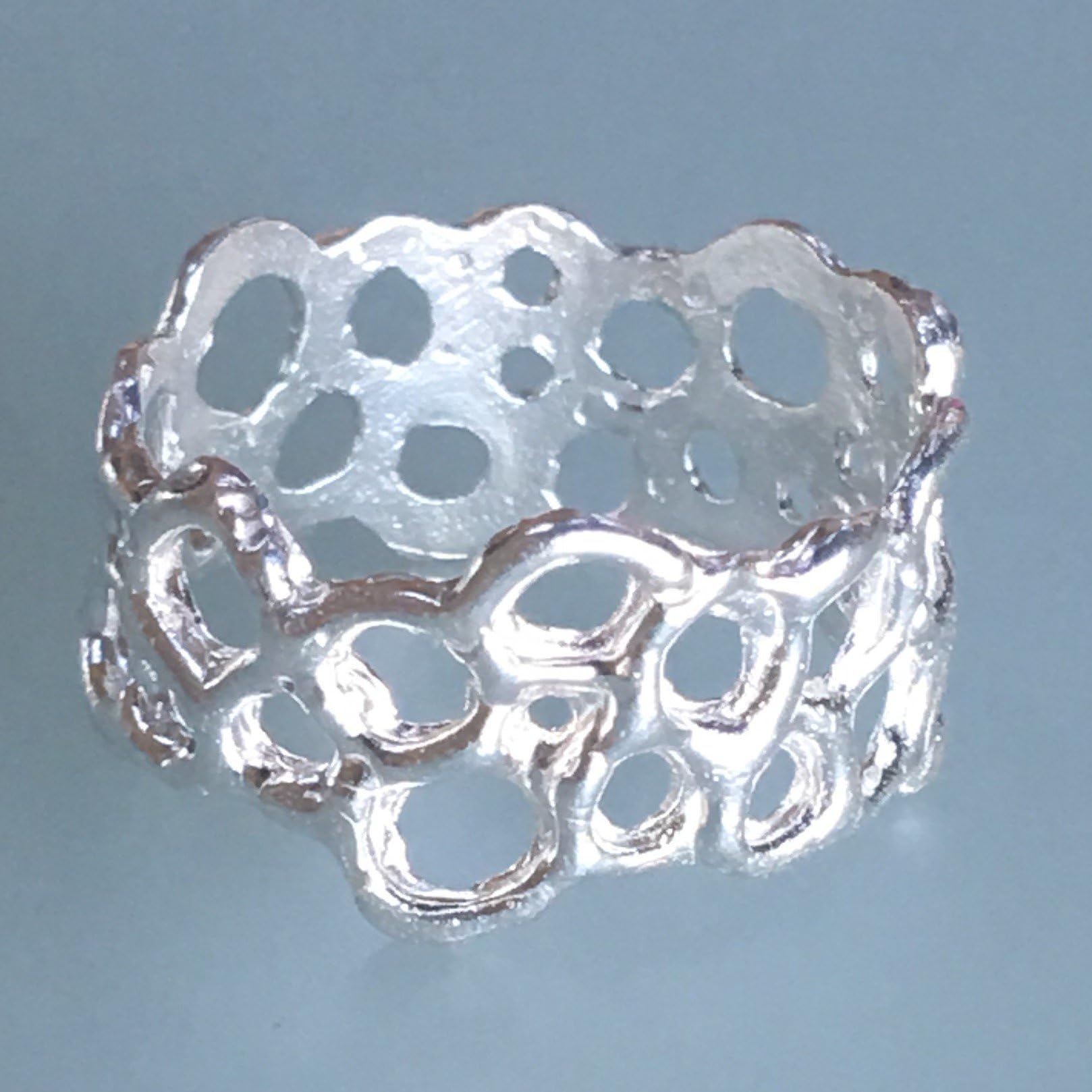 Silver Sterling Ring with Holes