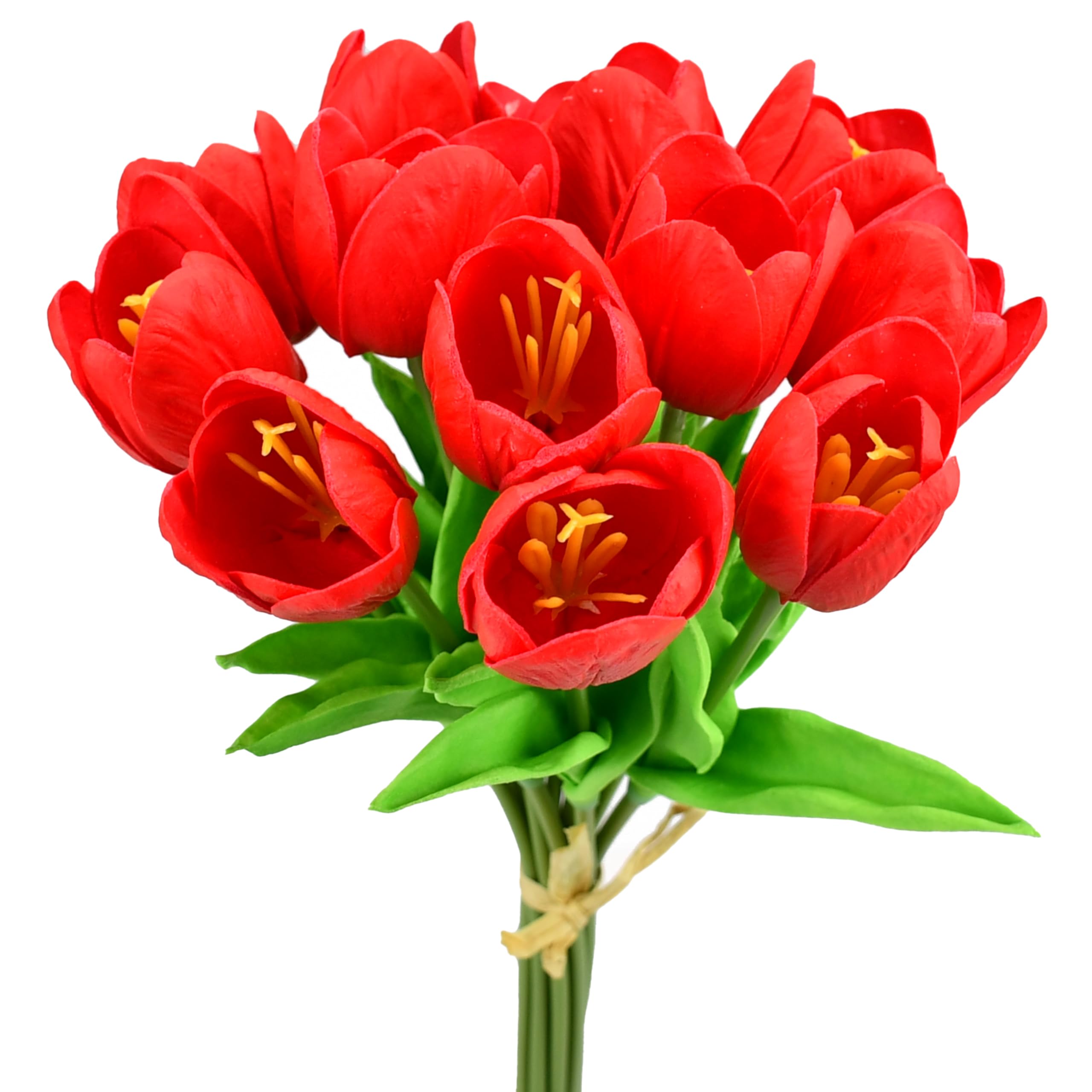 Mandy's 12pcs Artificial Red Open Tulips