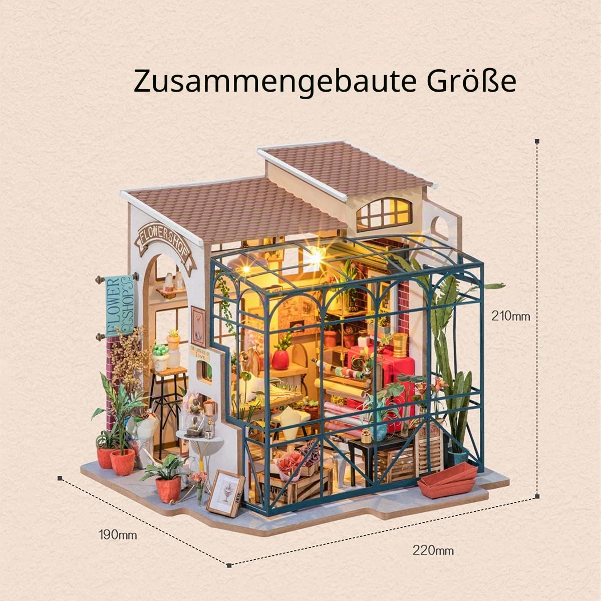 Rolife Mini DIY Handwerk Puppenhaus Kit Blumenladen Modell Puppenhaus Spielzeug Set Erwachsene Teenager Gebäude Puzzle Geburtstagsgeschenk