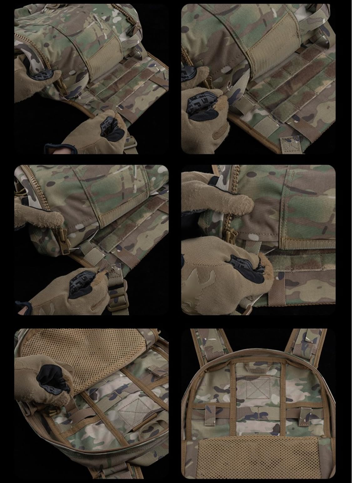 Peminkoo R AssauIt Zaino tattico Set Outdoor Grande capacità Attrezzatura Pacco può Essere Borsa per Accessori Esterna Caccia Escursionismo Campeggio Equipaggiamento