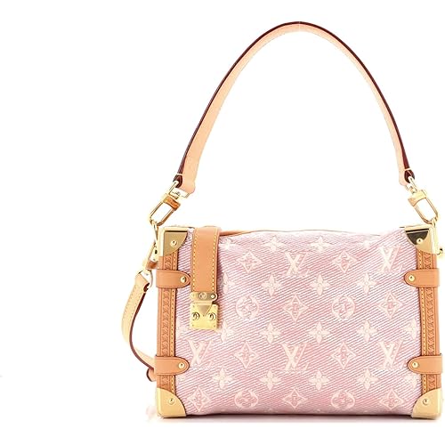 Louis Vuitton, Pre-Loved Side Trunk Handbag Monoglam Jacquard Canvas MM, Pink