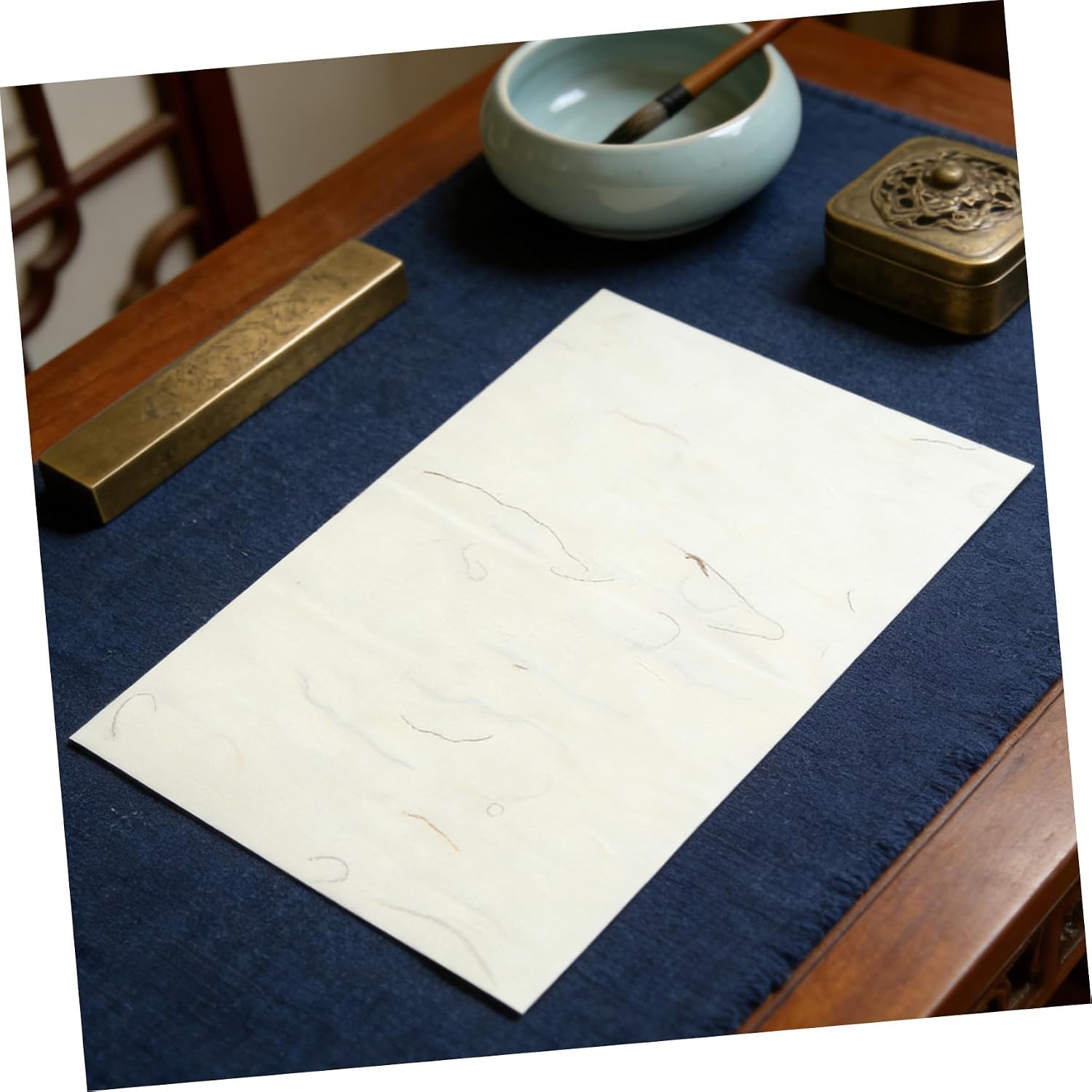 LOLIPPYY 40 Sheet Elegant Xuan Paper for Chinese Calligraphy for Art Students and Professionals High Absorbency Rice Paper for Sumi Drawing and Painting Practice