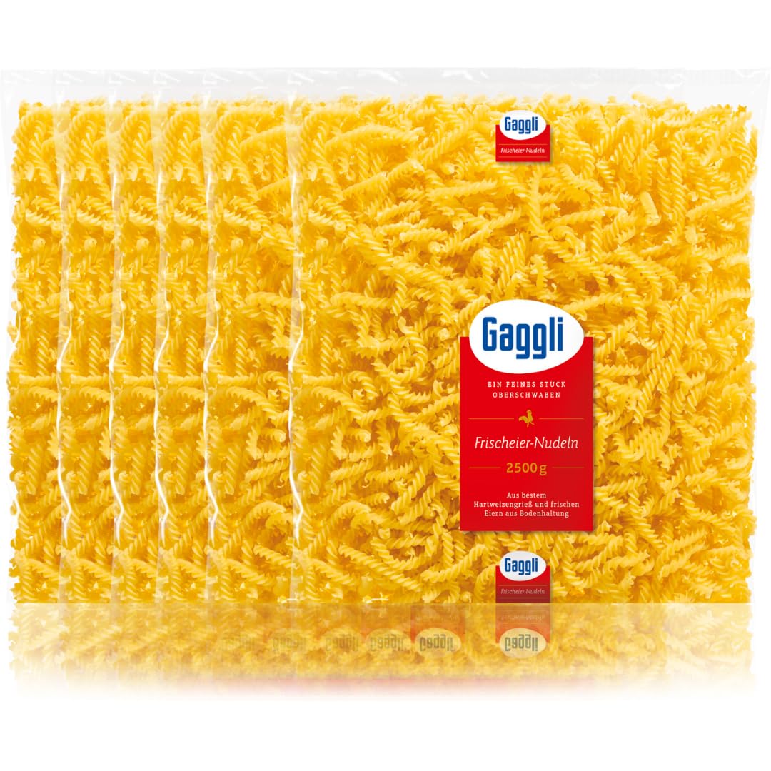 Gaggli Spiralen pasta nudeln 2500 gramm x 6 Stück