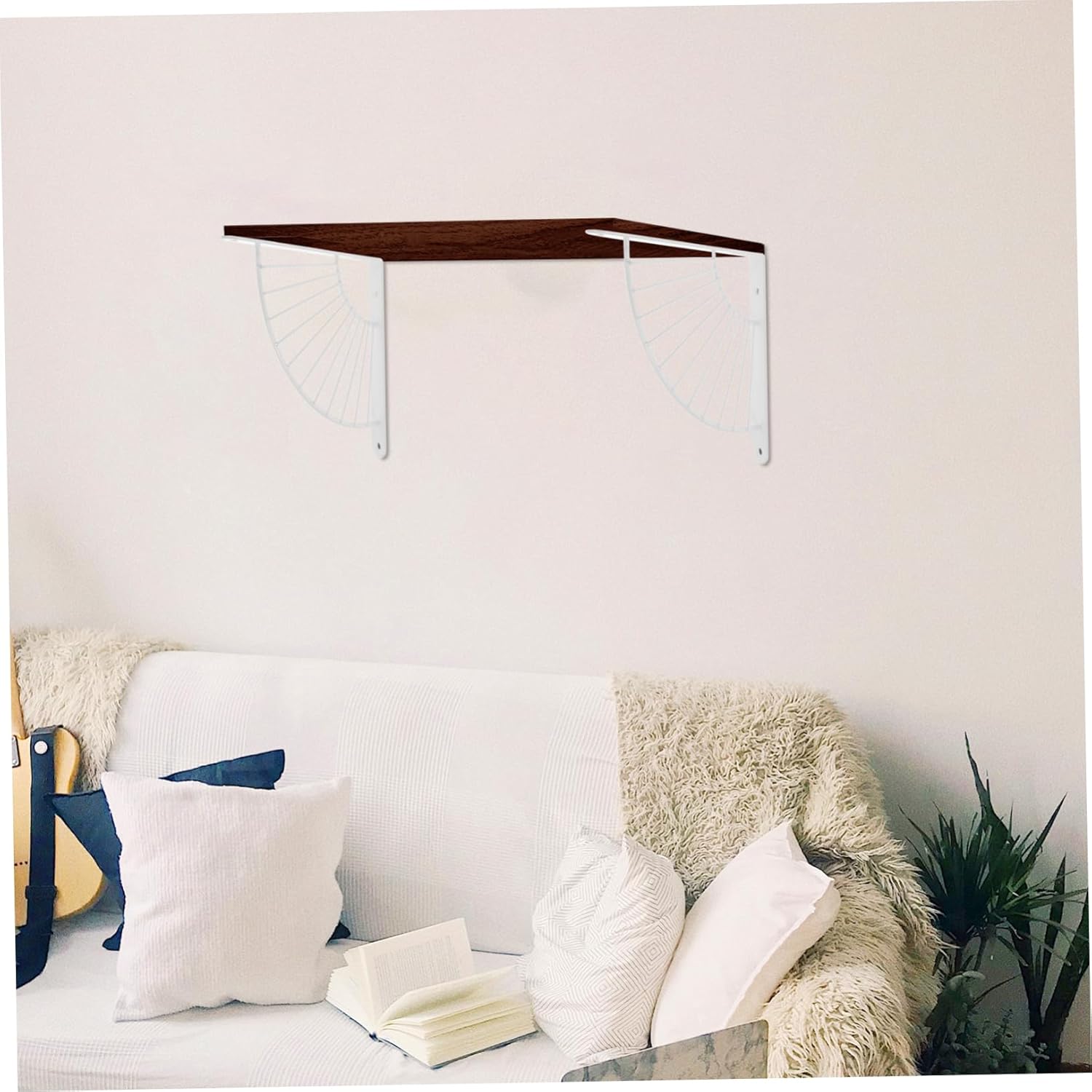 Uonlytech 2Pcs Heavy Duty Metal Wall Shelf Brackets Triangle Stabilizer Support for Floating Shelves Bathroom Kitchen Easy Installation Sturdy Design for Versatile Storage