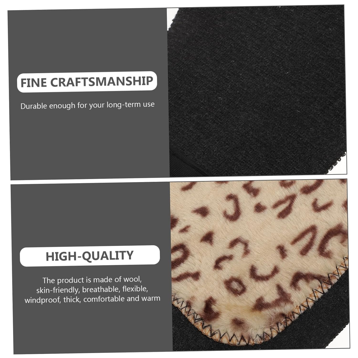 CALLARON Adjustable Comfortable Waist Belt Leopard Print Winter Protective Waistband for Office Workers Sports Back Support