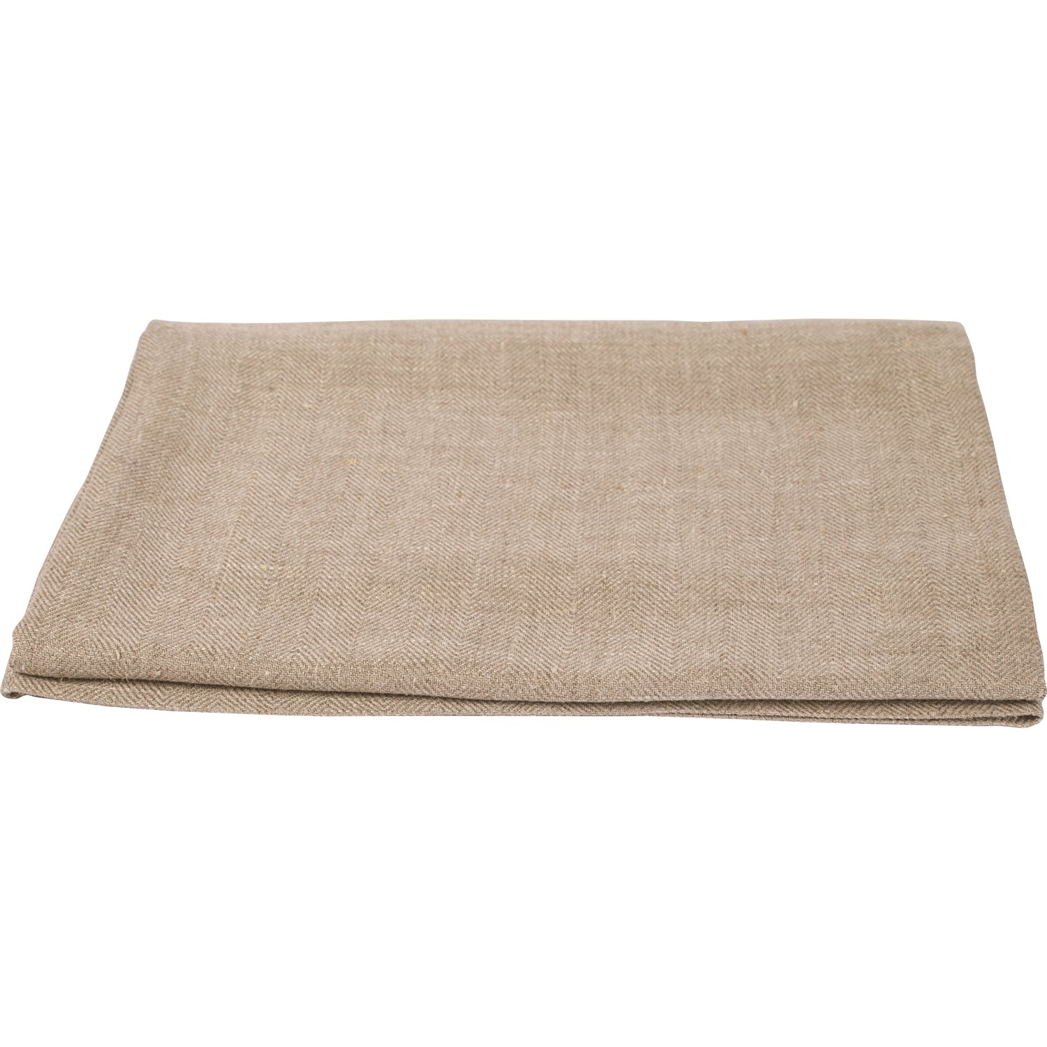 Linenme Natural 65 X 130 Cm Linen Lara Huckaback Bath Towel, Brown