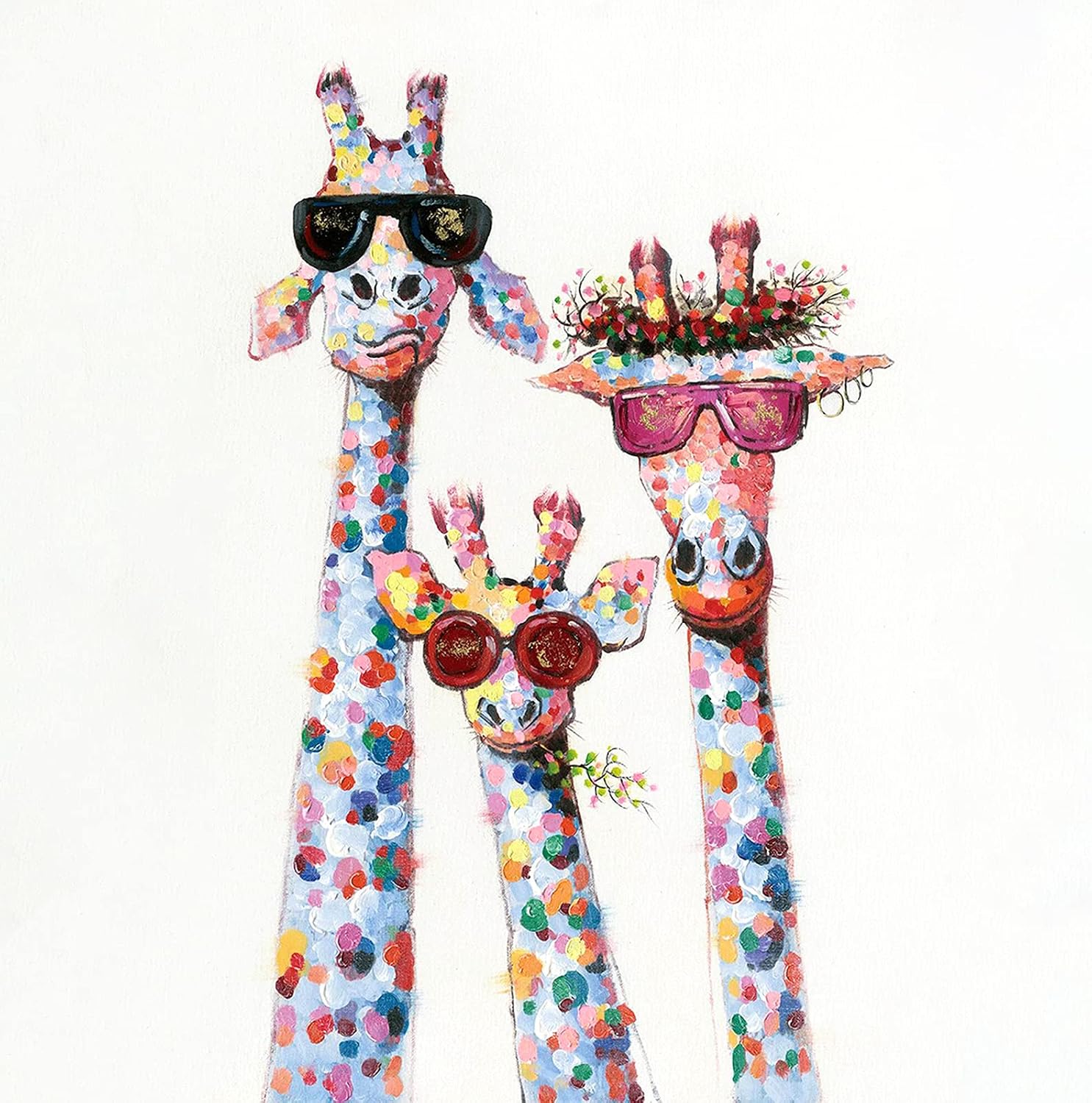 Diamond Painting Kits, Diamond Art Kits for Adults Kids, Full Drill Giraffe Family Picture, Gem Art Kits for Home Wall Decor, Paint by Number for Adults 12x16 Inch