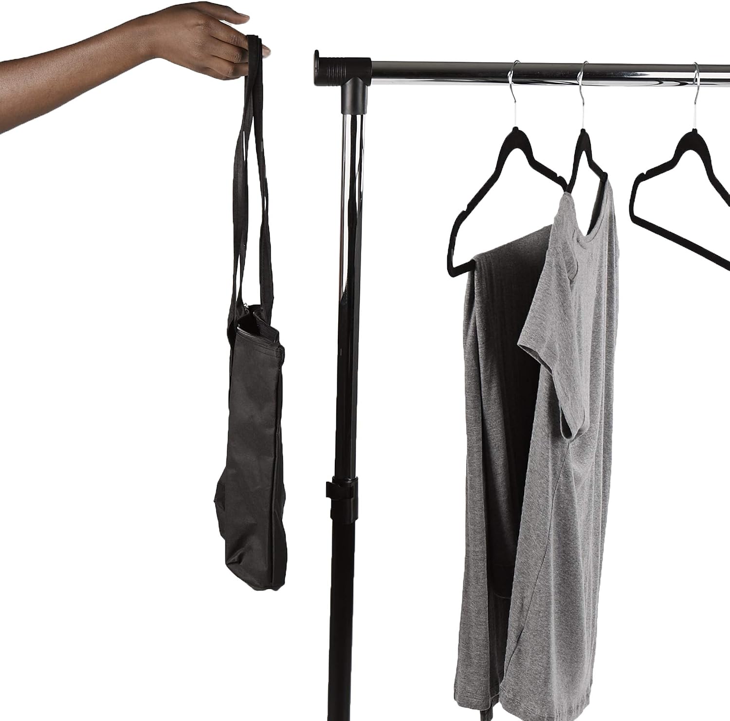 Mind Reader OGGARM-SIL Garment Rack, Black