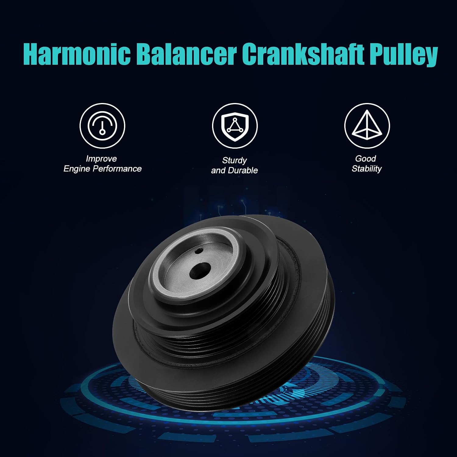 AULINK 594-279 Harmonic Balancer Crankshaft Pulley (3.5L L6) For Hyundai Santa Fe 2003-2006, XG300 2001, XG350 2002-2005, For Kia Amanti 2004-2006, Sedona 2002-2005#2312439002 2312439003 2312439503