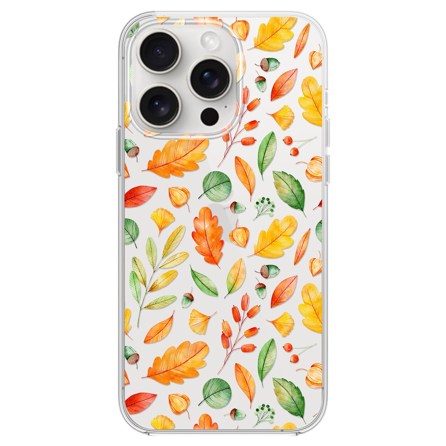 Coque iPhone 15 Pro antichoc transparente motif automne pour éviter les rayures au dos - 7