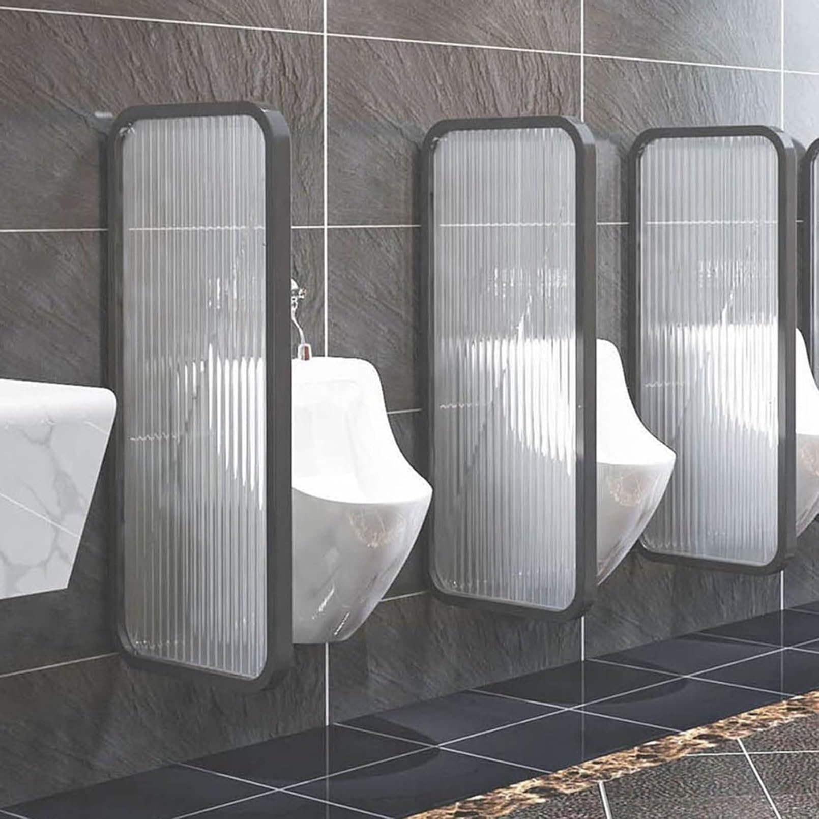 Divisorio per orinatoio, Parete divisoria per orinatoio - Schermo per Bagno in Vetro Traslucido per bagni pubblici, Divisorio per orinatoio a Parete, Pannello di Protezione per WC di Hotel (