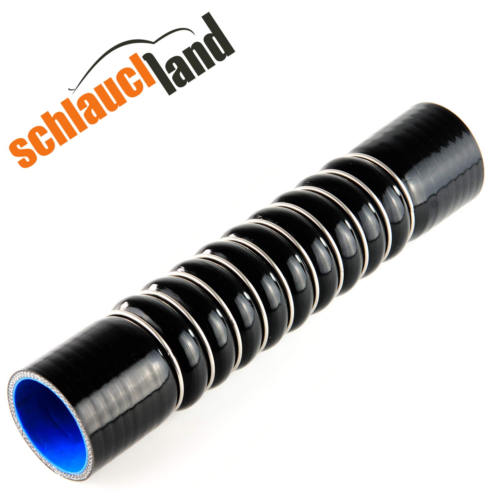 ULTRAFLEX SILIKONSCHLAUCH 10 20 30 40° Winkel ID-Ø 70mm schwarz 200°C | AUSWAHL | Anti-Vibration Schwingungs-Dämpfung Rohr Adapter Ladeluft LLK Kühler Turbo Schlauch Hump & Edelstahl-Ringe flexibel