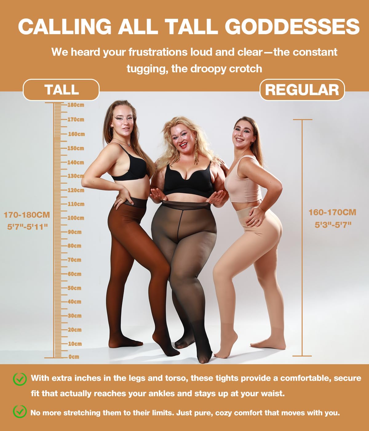 MERYLURE Collants doublés en polaire pour femme, grande taille, faux translucide, couleur peau, leggings d'hiver chauds, collants thermiques épais