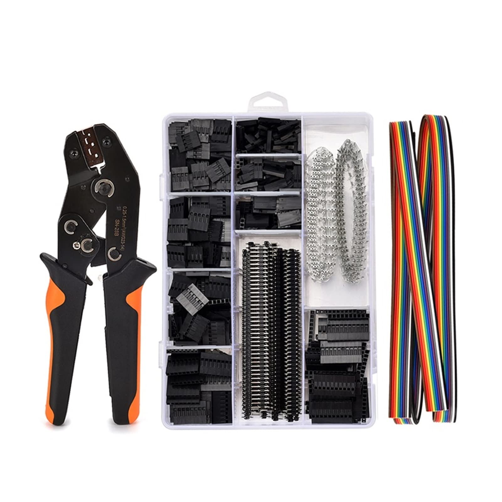 SN-28B szczypce do zaciskania 0.25-1.5mm²/23-14AWG 310/620/1550 szt. 2.54mm zaciski zaciskowe zestaw złączy zestaw narzędzi ręcznych perfection (Color : SN-28B AND 450PCS)