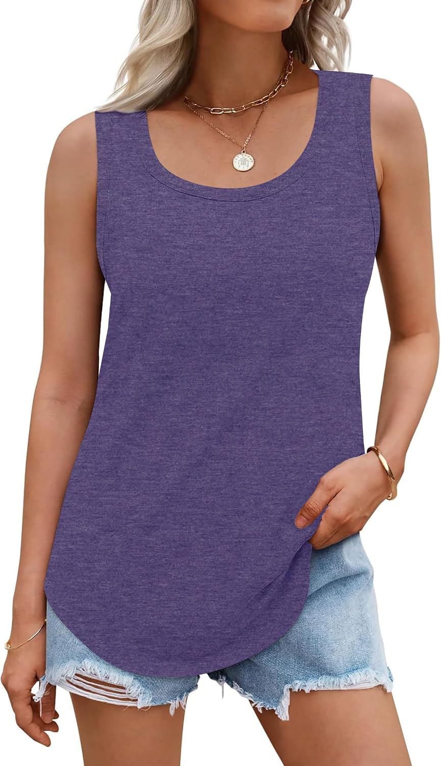 Tank Tops for Women Summer Sleeveless Casual Loose Fit Tunic Tops 2026