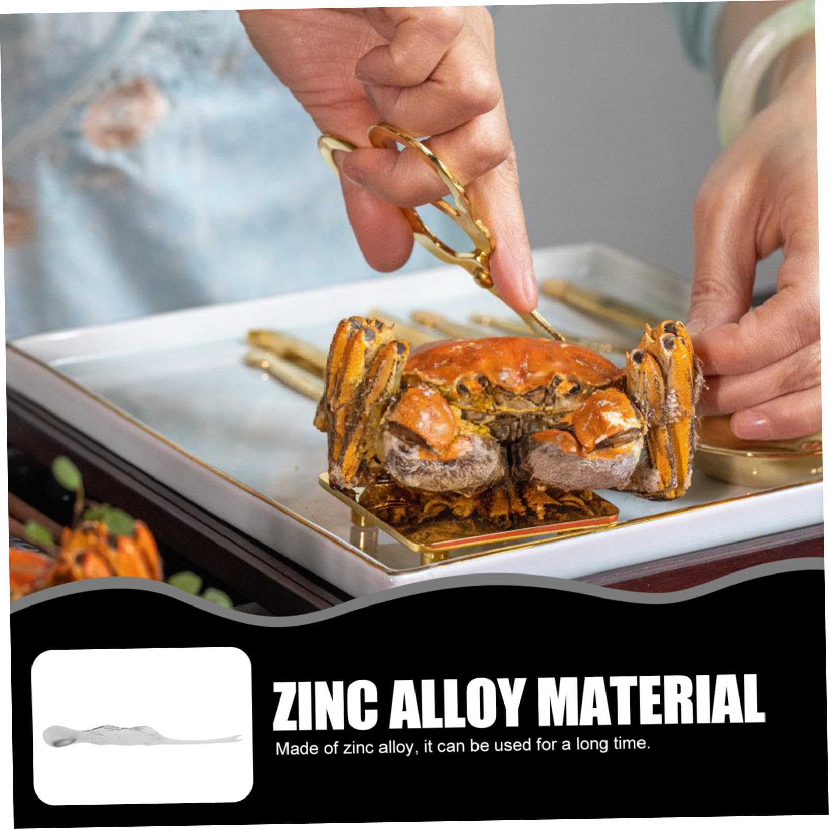 ULTECHNOVO 5piezas Herramientas para Comer Langostas y Mariscos Diseño Pulido y Ligero para Cangrejos De Río y Patas De Cangrejo Color Azul