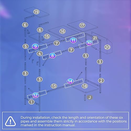 Miniatura 7 de Escritorio para videojuegos, escritorio de computadora con estación de carga y luz LED, escritorio pequeño para PC con bolsa de almacenamiento
