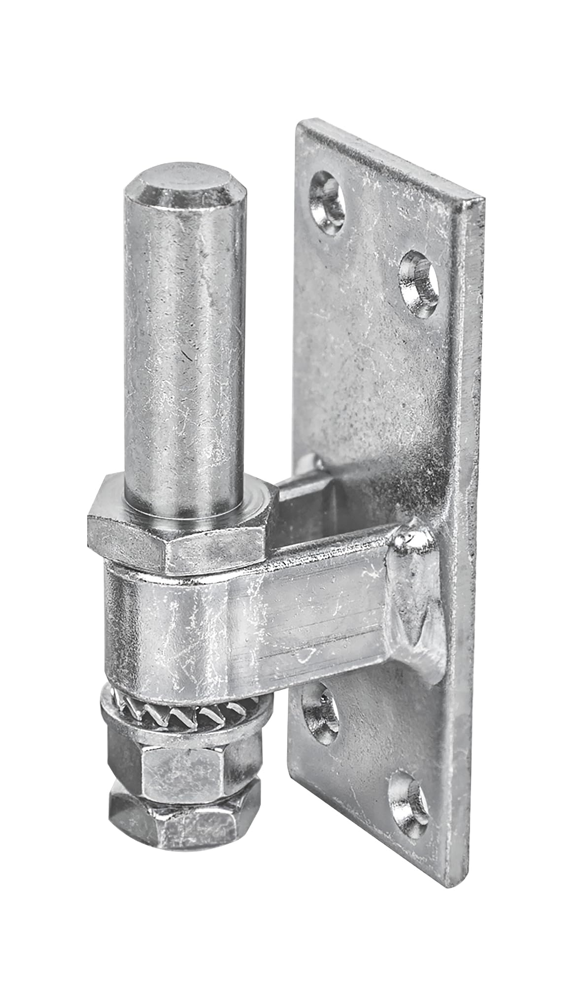 Alberts 858698 Gozne para atornillar, Ajustable, Galvanizado, pasivado con capa gruesa, Ø del entre eje 16 mm, Pletina 100 x 40 mm, Juego de 10