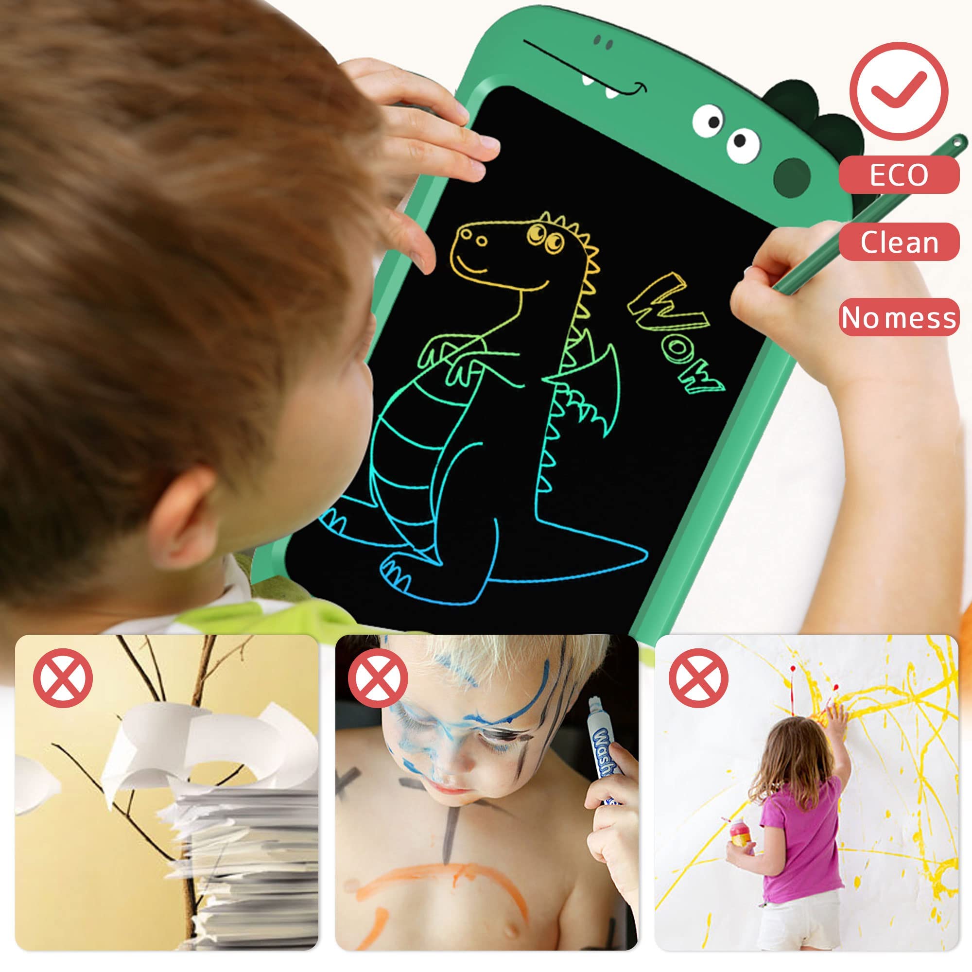 Lavagna LCD Pieghevole Czemo 14.3 Pollici - Doppio Schermo, Linee Da 0.5mm, Per Appunti E Schizzi Senza Carta