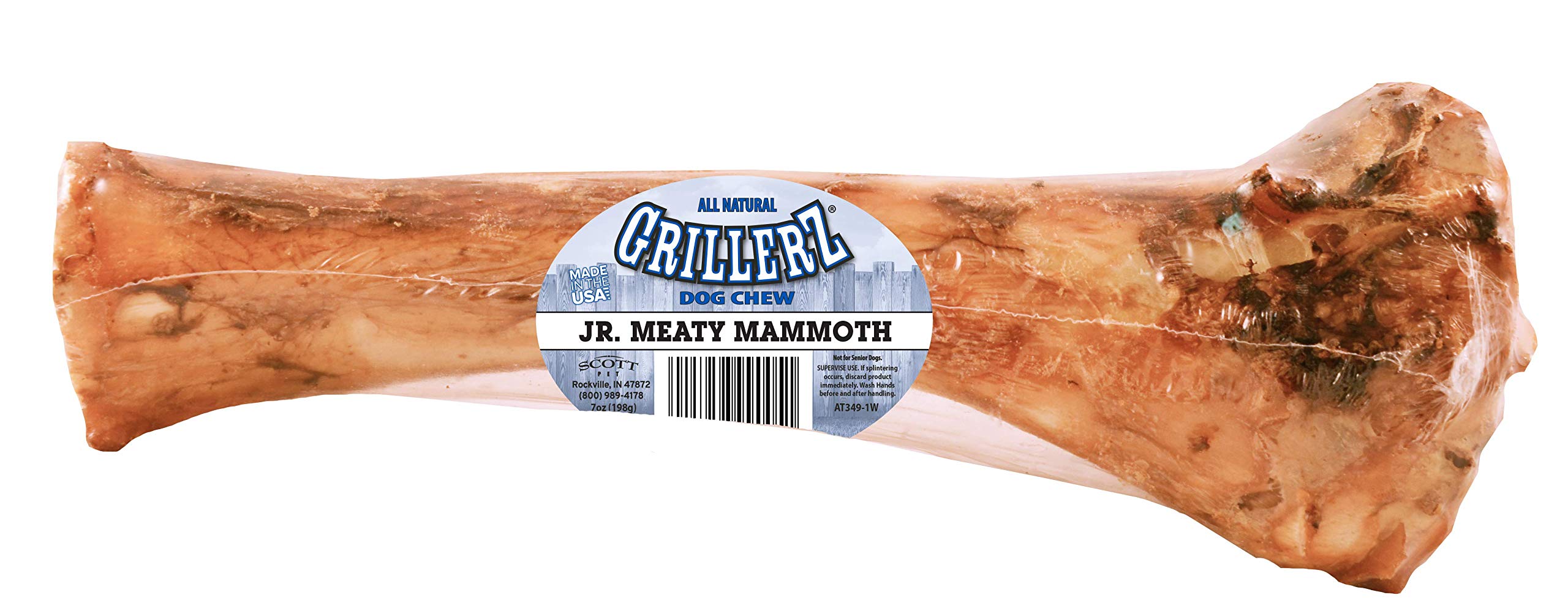 Scott Petgrillerz Single Wrapped Junior Meaty Mammoth Bone