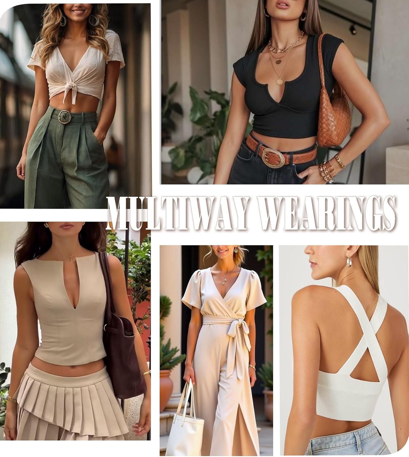 Lemorosy Women's Deep V Plunge Red Carpet Convertible Push Up Bra -Low Cut Sexy U Shaped with Light Padded - Image 7