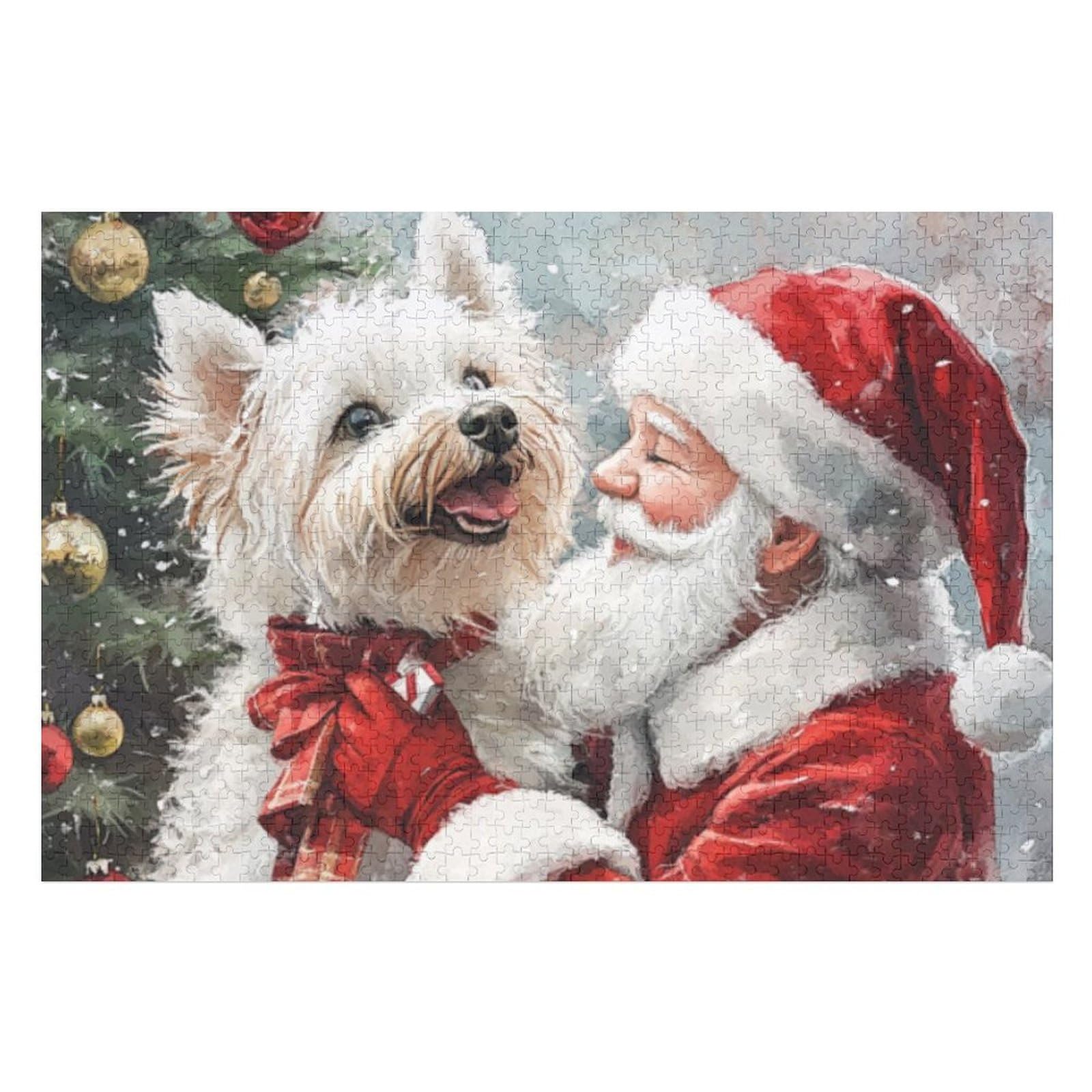 Amazon.com: MoBlinko Christmas Smiling Westie Dog 1000 Piece